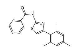 N-[4-(2,4,6-三甲基苯基)-2-噻唑]-4-吡啶羧酰胺结构式