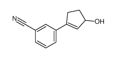 3-(3-hydroxycyclopenten-1-yl)benzonitrile结构式