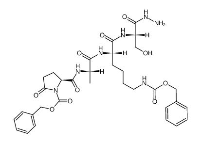 Z-Pyr-Ala-Lys(Z)-Ser-NHNH2结构式