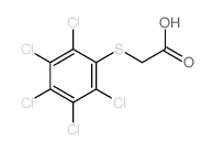 Acetic acid, [ (pentachlorophenyl)thio]-结构式