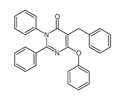 5-benzyl-6-phenoxy-2,3-diphenylpyrimidin-4(3H)-one结构式