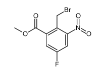 Benzoic acid,2-(bromomethyl)-5-fluoro-3-nitro-, Methyl ester结构式
