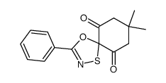 8,8-dimethyl-3-phenyl-4-oxa-1-thia-2-azaspiro[4.5]dec-2-ene-6,10-dione结构式