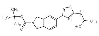 2-Boc-5-(2-异丙基氨基-噻唑-4-基)-异吲哚啉结构式