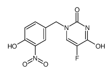 5-fluoro-1-[(4-hydroxy-3-nitrophenyl)methyl]pyrimidine-2,4-dione结构式