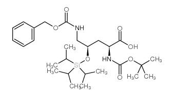 Boc-L-Orn(4R-OTIPS,5-Z)-OH结构式