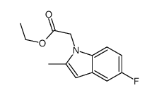 ethyl 2-(5-fluoro-2-Methyl-1H-indol-1-yl)acetate结构式