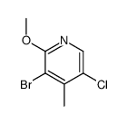 3-溴-5-氯-2-甲氧基-4-甲基吡啶结构式