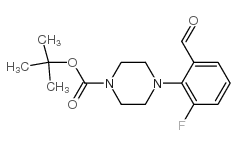 2-(4-Boc-哌嗪-1-基)-6-氟苯甲醛结构式
