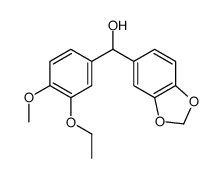 1,3-BENZODIOXOLE-5-METHANOL, A-(3-ETHOXY-4-METHOXYPHENYL)-结构式
