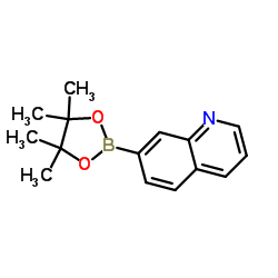 7-(4,4,5,5-四甲基-1,3,2-二噁硼烷-2-基)喹啉结构式