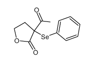 3-acetyl-3-phenylselenyl-3H-dihydrofuran-2-one结构式