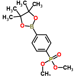 Dimethyl (4-(4,4,5,5-tetramethyl-1,3,2-dioxaborolan-2-yl)phenyl)phosphonate结构式
