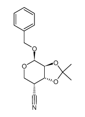 benzyl 4-cyano-4-deoxy-2,3-O-isopropylidene-&beta;-D-arabinopyranoside结构式