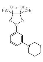 1-[3-(4,4,5,5-四甲基-1,3,2-二噁硼烷-2-基)苯基]哌啶结构式