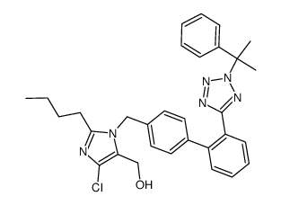 (2-butyl-5-chloro-3-{2'-[2-(1-methyl-1-phenyl-ethyl)-2H-tetrazol-5-yl]-biphenyl-4-ylmethyl}-3H-imidazol-4-yl)-methanol结构式