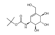 N-(tert-butyloxycarbonyl)-valienamide结构式
