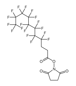 N-Succinimidyl 4,4,5,5,6,6,7,7,8,8,9,9,10,10,11,11,11-heptadecafluoroundecanoate结构式