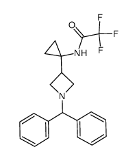 N-[1-(1-benzhydryl-azetidin-3-yl)-cyclopropyl]-2,2,2-trifluoro-acetamide结构式