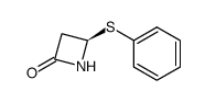 (4R)-4-phenylthio-2-azetidinone结构式