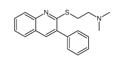 2-((2-(dimethylamino)ethyl)thio)-3-phenylquinoline结构式