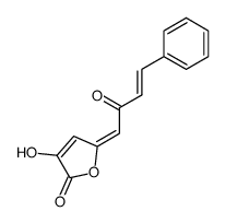 3-hydroxy-5-(2-oxo-4-phenylbut-3-enylidene)-5H-furan-2-one结构式