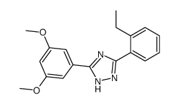 3-(3,5-dimethoxyphenyl)-5-(2-ethylphenyl)-1H-1,2,4-triazole结构式