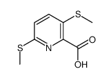 3,6-BIS(METHYLTHIO)-2-PYRIDINECARBOXYLIC ACID结构式