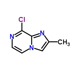 8-氯-2-甲基咪唑并[1,2-a]吡嗪结构式