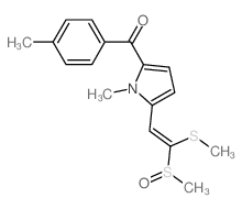 [1-methyl-5-(2-methylsulfanyl-2-methylsulfinyl-ethenyl)pyrrol-2-yl]-(4-methylphenyl)methanone结构式