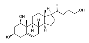 25,26,27-trisnorcholest-5-ene-1α,3β,24-triol结构式