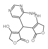 4-[(4-aminopyrimidin-5-yl)-(2-hydroxy-4-oxo-3-furyl)methyl]-5-hydroxy-furan-3-one结构式
