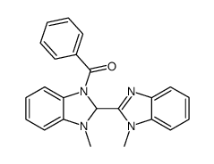 1-methyl-2-(1-methyl-3-benzoyl-1,2-dihydro-2-benzimidazolyl)benzimidazole结构式
