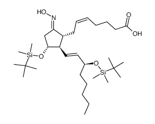 Bis(tert-butyldimethylsilyl)-PGE2 oxime结构式