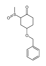 4-(benzyloxy)-2-(methylsulfinyl)cyclohexanone结构式