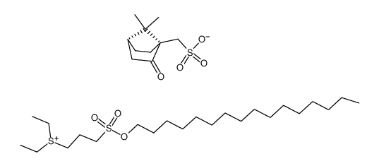 S,S-diethyl-S-3-((hexadecyloxy)sulfonyl)propylsulfonium camphor-10-sulfonate结构式