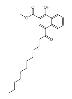 1-hydroxy-4-lauroyl-[2]naphthoic acid methyl ester结构式