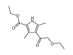 4-ethoxyacetyl-3,5-dimethyl-pyrrole-2-carboxylic acid ethyl ester结构式