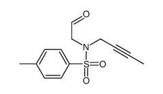 N-but-2-ynyl-4-methyl-N-(2-oxoethyl)benzenesulfonamide结构式