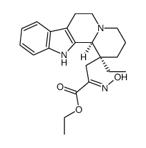 (+/-)-ethyl-(1,2,3,4,6,7,12,12b&alpha;-octahydro-indolo(2,3-a)quinolizin-1&beta;-yl)pyruvate oxime结构式
