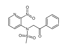 N-(2-nitro-3-pyridyl)-N-phenacylmethanesulphonamide结构式