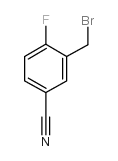 3-溴甲基-4-氟苯甲腈结构式