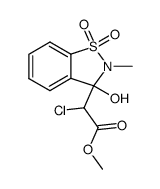 methyl 2-chloro-2-(3-hydroxy-2-methyl-1,1-dioxido-2,3-dihydrobenzo[d]isothiazol-3-yl)acetate结构式