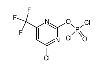 4-Chloro-6-trifluoromethylpyrimidin-2-yldichlorophosphate结构式