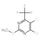 4,5-dichloro-2-methylsulfanyl-6-(trifluoromethyl)pyrimidine结构式