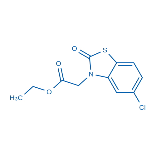 ethyl 5-chloro-2-oxo-2H-benzothiazole-3-acetate结构式