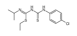 S-ethyl-N-(4-chloro-phenylthiocarbamoyl)-N'-isopropyl-isothiourea结构式