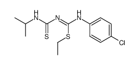 S-ethyl-N-(4-chloro-phenyl)-N'-isopropylthiocarbamoyl-isothiourea结构式