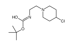 tert-butyl N-[2-(4-chloropiperidin-1-yl)ethyl]carbamate结构式
