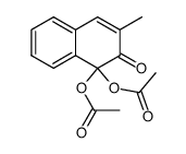 1,1-diacetoxy-3-methyl-1H-naphthalen-2-one结构式